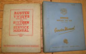 [MOTORING / CARS] Austin Twelve Series L1, S.1 and Sixteen Series B.S.1. Service manual, 4to,