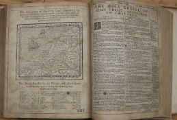 [BREECHES BIBLE] [HOLY BIBLE] 8vo, lacks title, N. T. title, A1, last leaf of 'Tables', marginal