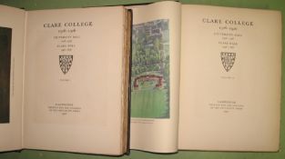 [CAMBRIDGE] Clare College, 1326 - 1926..., 2 vols, lge 4to, plates, black cloth gilt, Cambridge,