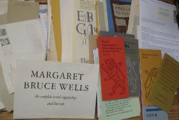 PRIVATE PRESS EPHEMERA, ca. 150 pieces of prospectuses & lists from 20th c. Private Presses.