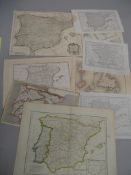 [MAPS] group of 11 maps covering France, Spain & Portugal (11).