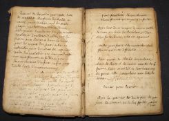 [FRENCH MEDICAL MANUSCRIPT] 18th c. French language ms. entitled: 