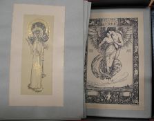 ART NOUVEAU / ARTS & CRAFTS book-plates. A collection of 142 items on 77 sheets, mainly British