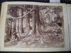 PHOTOGRAPHS / JAPAN: large photograph album of Japan, albumen photos, circa 1890's, silk cloth