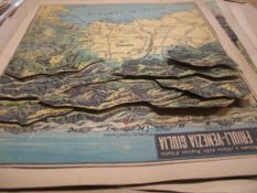 [MAPS] collection of 3D pop-up maps of Italy, unframed (3).