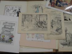 [CARTOONS] Cartoons in a variety of different mediums portraying domestic and public scenes (12).