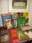 [CRICKET] small coll'n of books incl. copies SIGNED by CLIVE LLOYD, Sir GARRY SOBERS, VIV