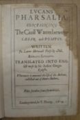 LUCANUS / GORGES (Sir A.) translator: Pharsalia: containing the Civill Warres between Caesar and