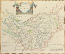 Robert Morden, 'The County Palatine of Chester', later outline coloured, probably 18th Century, 13.