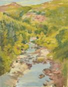 Attributed to Montague Leder (1897-1976), a group of four landscape views, three on canvas and one