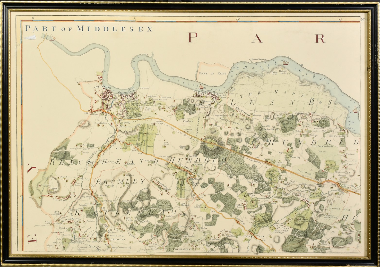 Robert Morden, 'England', a hand coloured map, 14.5" x 16.5" (37 x 42cm), along with a hand coloured - Image 3 of 8