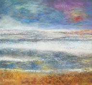 Usha Bullman (20/21st Century), 'Sea Scape', acrylic on board, signed, 14