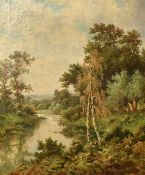 H. J. Boel, Circa 1893, a pair of oil on canvas river landscapes, each signed and dated, both 21