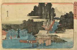 Hiroshige, two 19th Century Japanese woodblock prints, each 10