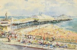 John Victor Emms (b. 1912), 'The Palace Pier, Brighton', watercolour and gouache, signed, 6
