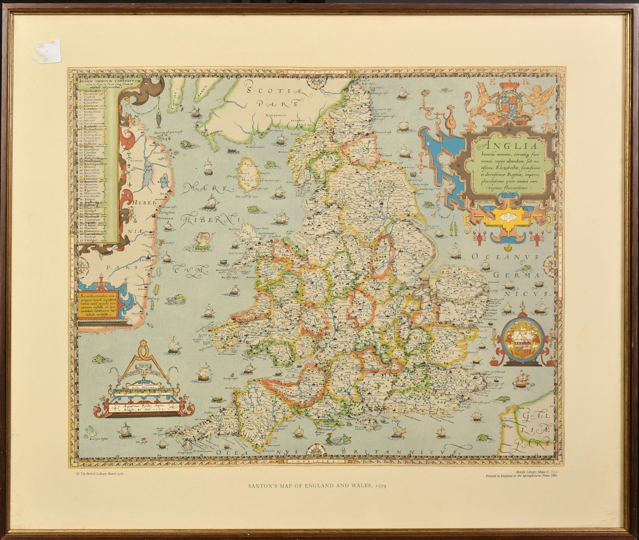 Robert Morden, 'England', a hand coloured map, 14.5" x 16.5" (37 x 42cm), along with a hand coloured - Image 8 of 8
