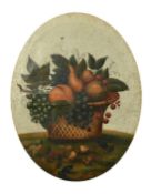 Italian School, Circa 1800, a still life of ripe fruits in basket, oil on canvas, 19