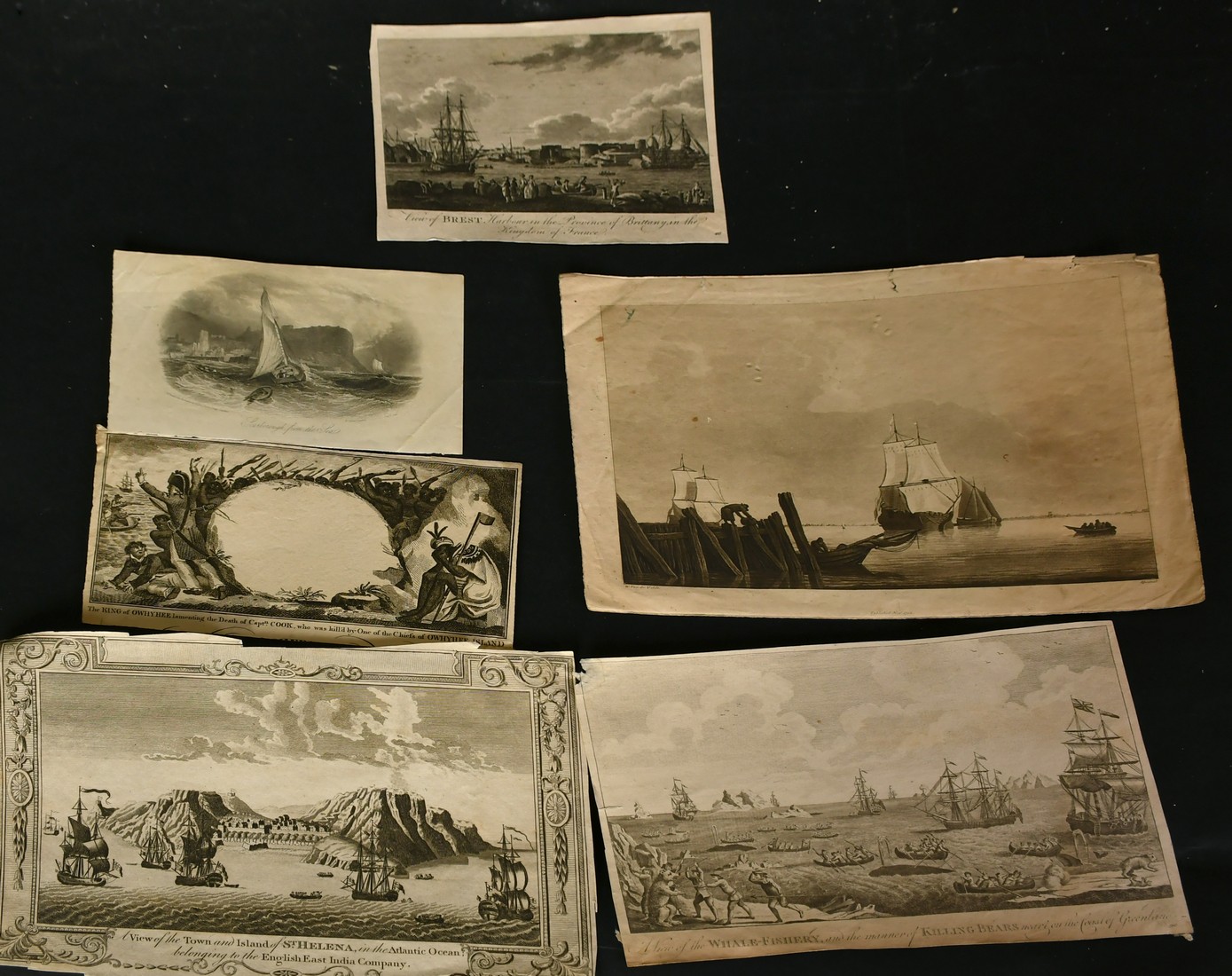 A collection of 19th Century maritime etchings and engravings, two with Nelson interest, unframed, - Image 2 of 2