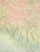 Paramjit Singh, Indian School, Circa 2001, an untitled landscape of blossoming trees, mixed media