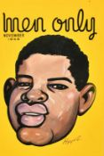 Edward Hynes (1897-1982), original front cover illustration for Men Only November 1946, featuring