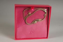 A BUTLER & WILSON DIAMANTE SNAKE NECKLACE.