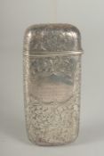 A VICTORIAN SILVER CASED ETUI CASE by NATHANIAL MILLS Birmingham, with inscription: Thomas Turner