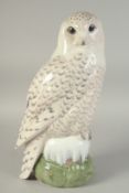 A LARGE COPENHAGEN PORCELAIN SNOWY OWL. No.1829 16ins high.