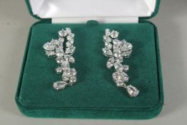 A PAIR OF CLARION PRINCESS GRACE OF MONACO DROP EARRINGS.