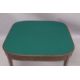 A GEORGIAN MAHOGANY CARD TABLE with folding flap, green baize cover, supported on tapering legs. 3ft - Image 4 of 4