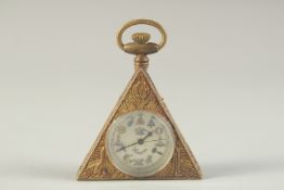 A BRASS MASONIC WATCH.