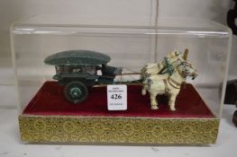 Model of a horse drawn cart.