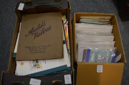 A quantity of postcards and other ephemera.