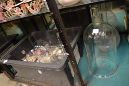 A collection of glass chemistry items.