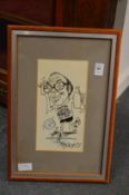 Roy Ullyett, original cartoon of Eric Morecambe.