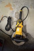 A trolley jack and leaf blower and a DeWalt electric buffer.
