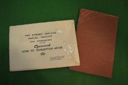 An instruction book for a Garrard model 301 turntable.