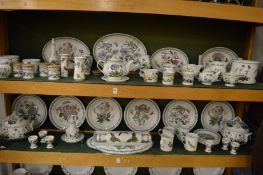 A collection of Portmeirion Botanic Garden china.