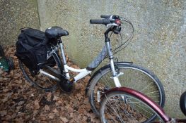 A ladies bicycle.