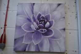 Oil painting on canvas of a flower.