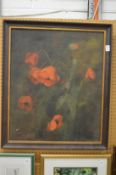 A study of poppies, oil on canvas.
