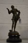 A Spelter model of a musician.