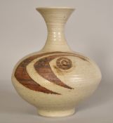 Percy Brown (1911-1996), an ovoid stoneware vase with decoration, 12