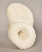 Sally Hersh (1936-2010), Hear no evil, alabaster, 9
