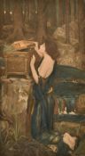 After J W Waterhouse, 'Pandora', a Burlington print with blindstamp, some hand colouring, image size