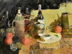 Sergey Kovalenko (b. 1980) Ukraine, a still life of mixed objects, oil on canvas, signed, 23.5