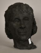 Sally Hersh (1936-2010), a head study of a young lady, ciment fondu, 10.75