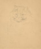 Circle of Louis Wain, study of a kitten, pencil, with another sketch verso, 9