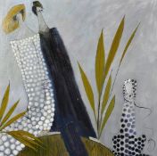 Joan Steel (20th/21st Century), 'My Dog Spot, Walkies', oil on canvas, signed, inscribed verso,