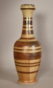 Percy Brown (1911-1996), a tall stoneware vase with hooped decoration, impressed mark, 24