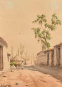 Romagnoli, Circa 1947, a collection of five scenes from Eritrea, each signed and inscribed, each